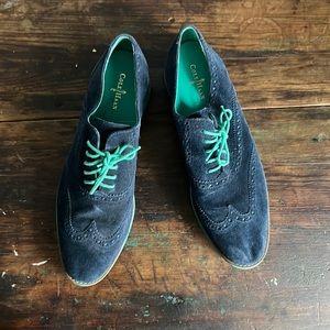 Vintage Cole haan blue suede shoes